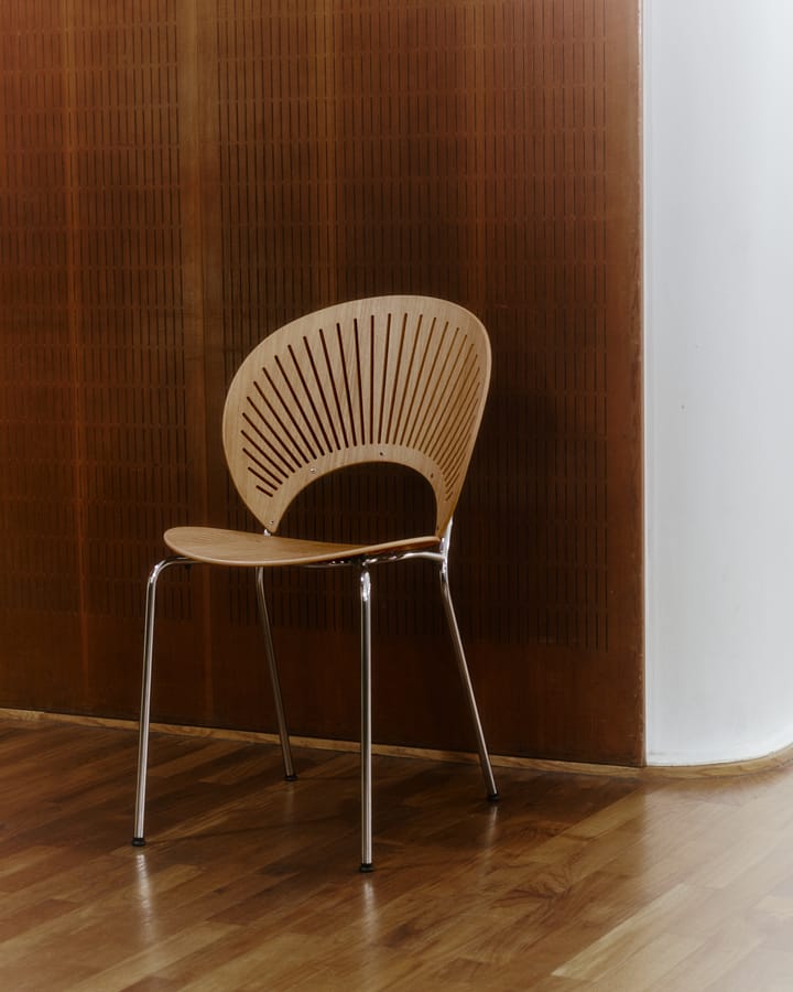 Trinidad 3398 stol, Oljedejet egetræ-rustfrit børstet stål Fredericia Furniture