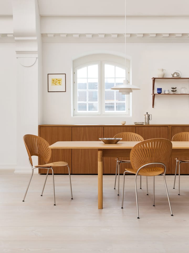 Trinidad 3398 stol, Oljedejet egetræ-rustfrit børstet stål Fredericia Furniture