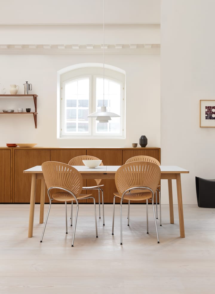 Trinidad 3398 stol, Oljedejet egetræ-rustfrit børstet stål Fredericia Furniture