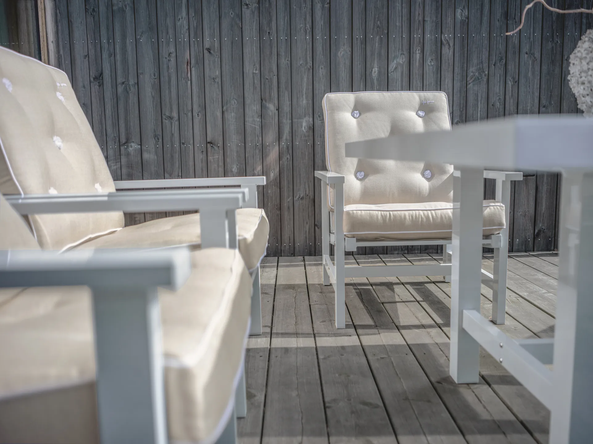 05 lænestol, White Fri Form