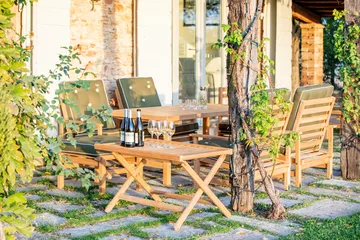 60 bakkebord - Teak, 59x94 cm - Fri Form