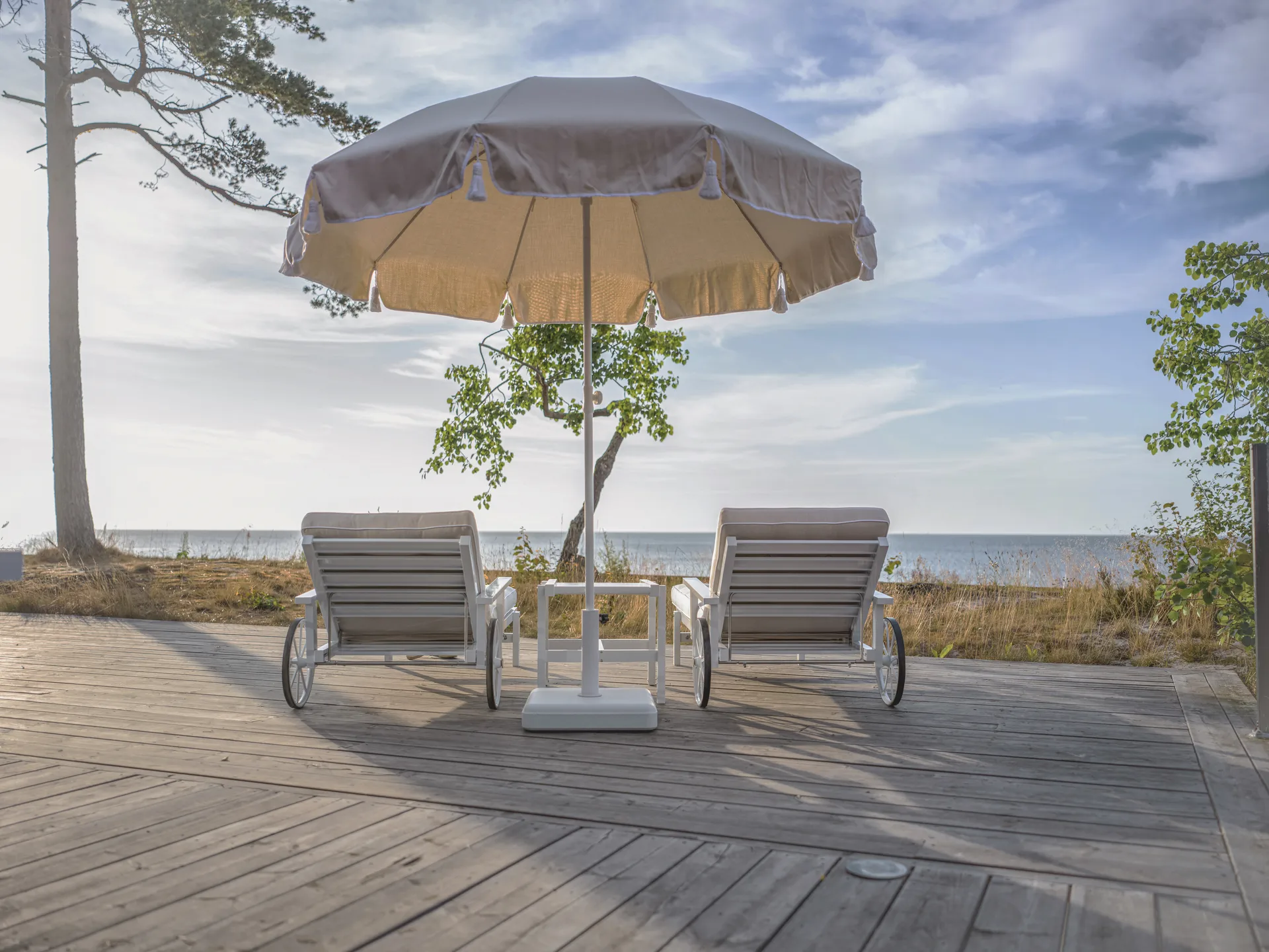 90 parasol, Beige, Ø220 cm Fri Form