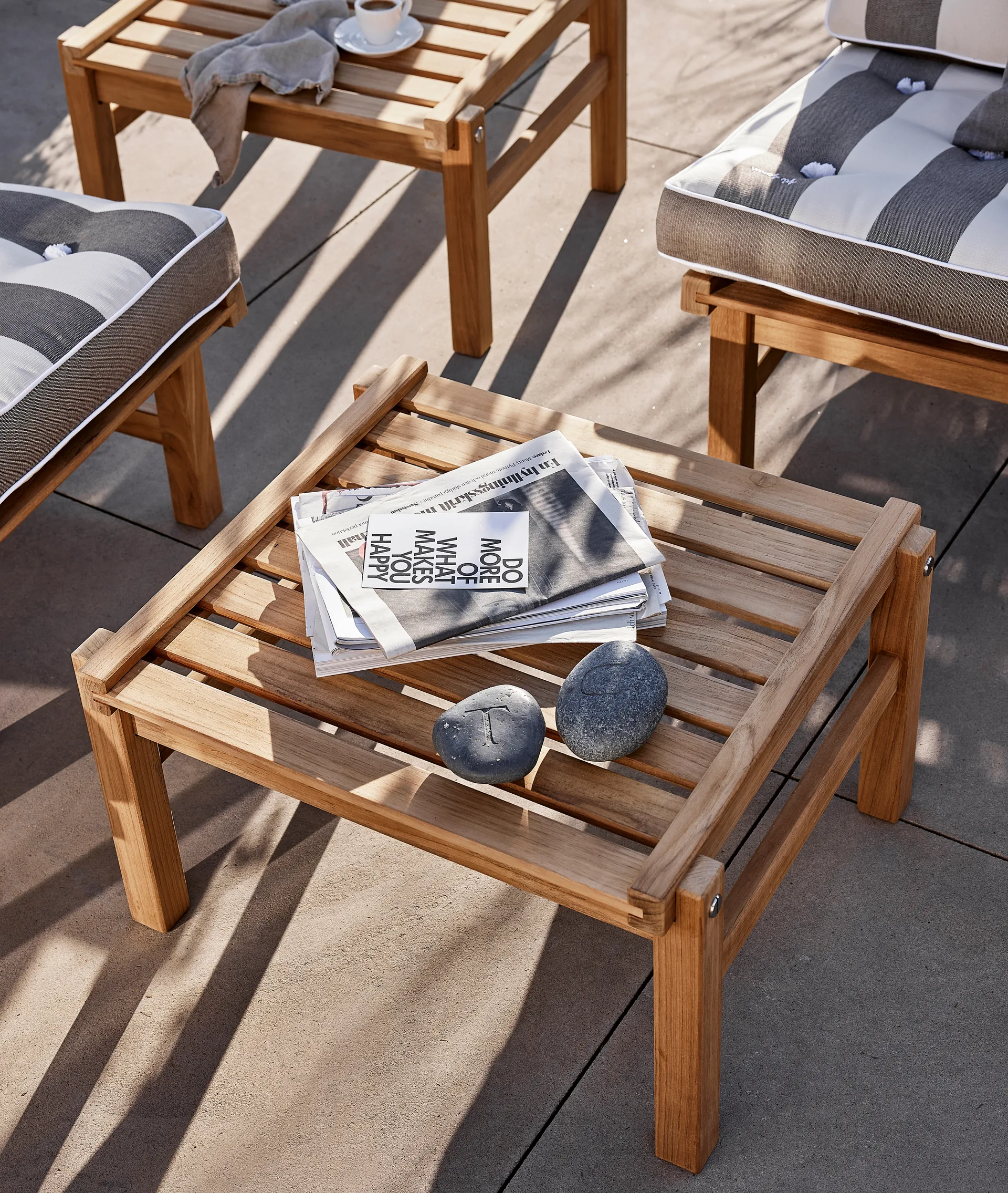 92 skammel, Teak Fri Form