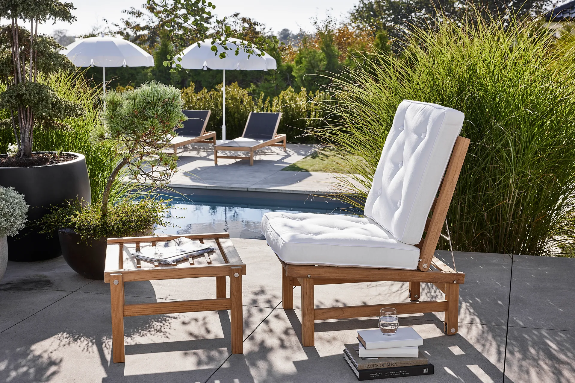 92 skammel, Teak Fri Form