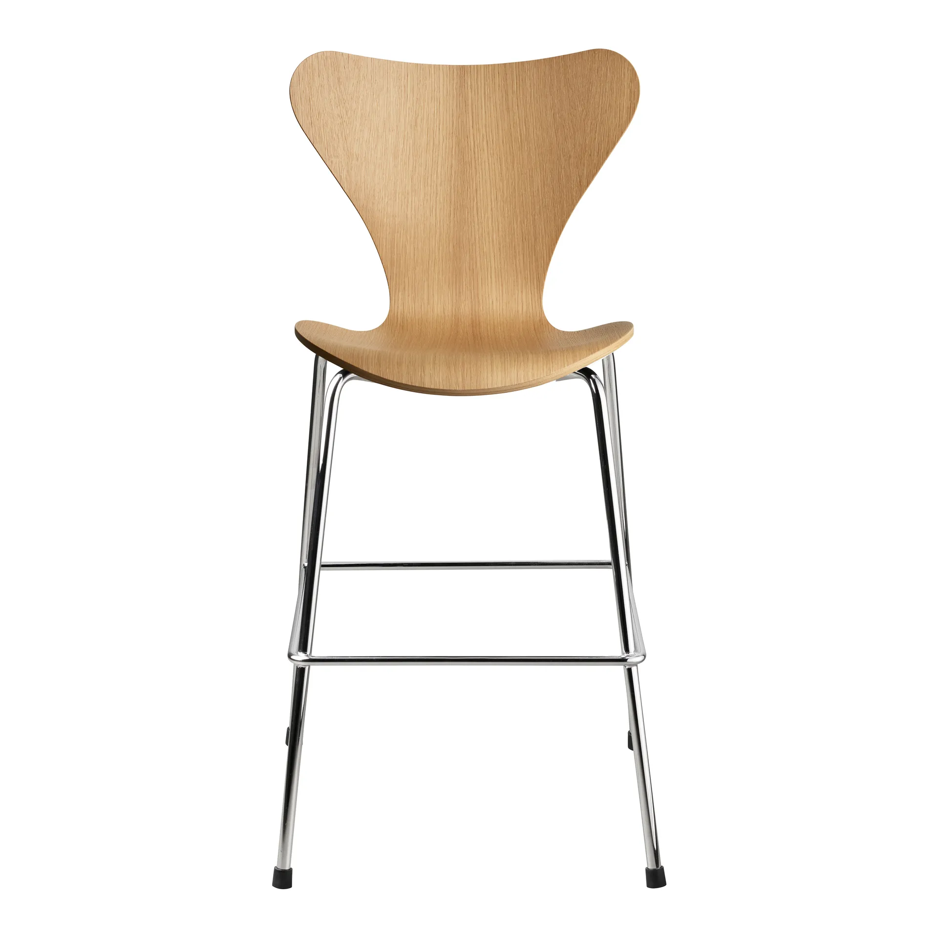 3177 Series 7 Junior stol krom, Lacquered oak veneer Fritz Hansen