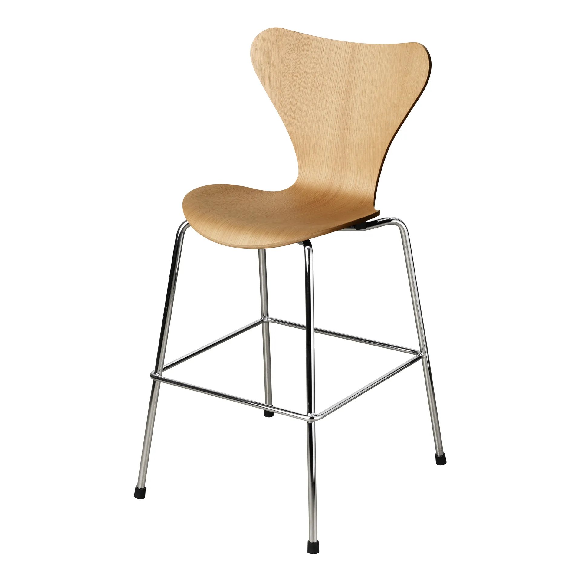 3177 Series 7 Junior stol krom, Lacquered oak veneer Fritz Hansen