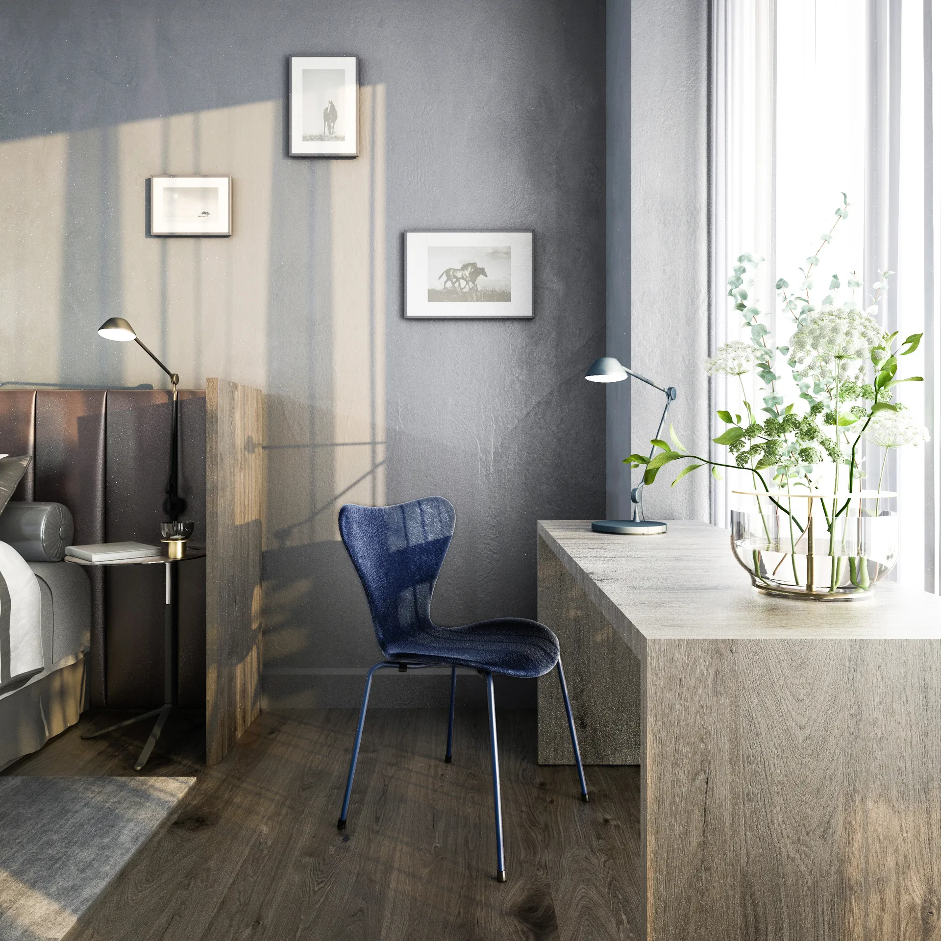 AQ01 væglampe, Sort Fritz Hansen