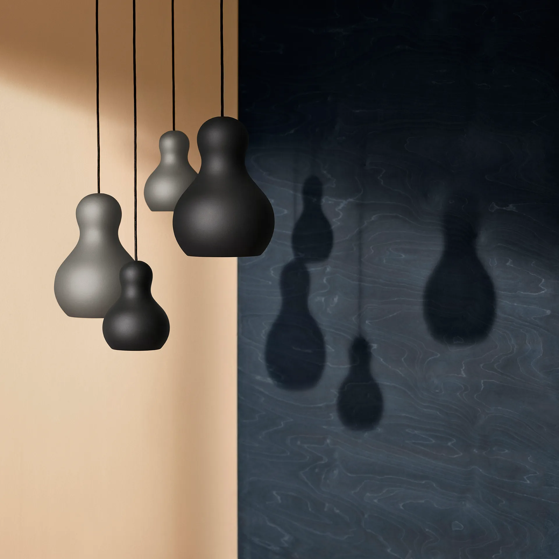 Calabash P2 pendel mat, Grey meteor Fritz Hansen