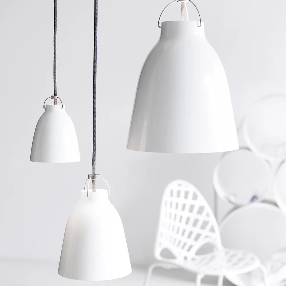 Caravaggio 1 pendel, Sort/Sort stofledning Fritz Hansen
