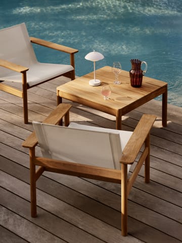 Clam bærbar bordlampe 31 cm - White - Fritz Hansen