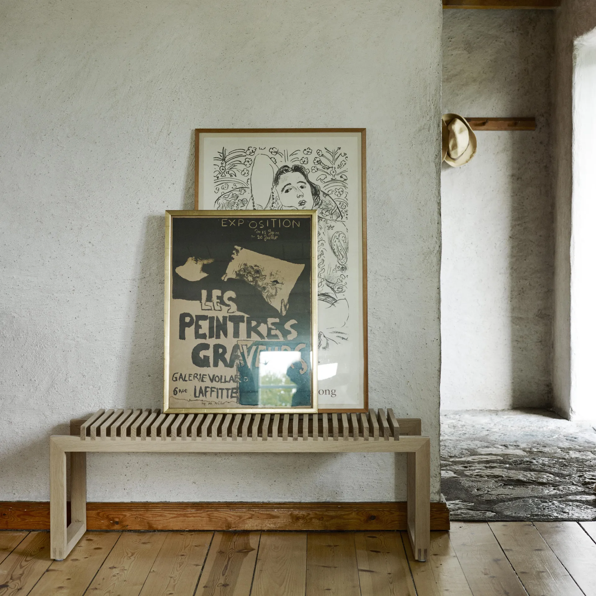 Cutter bænk 121 cm, Egetræ Fritz Hansen