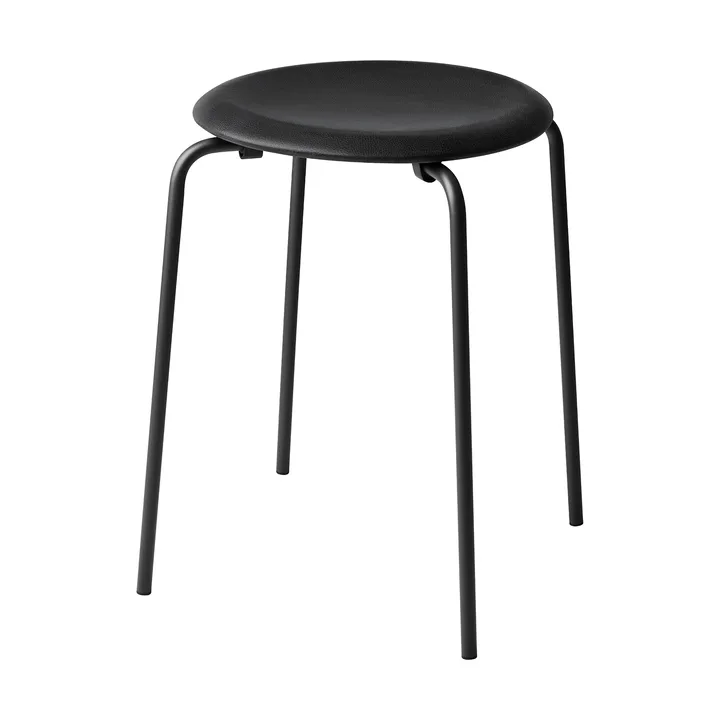 Dot skammel læder - Essential black-matt black - Fritz Hansen