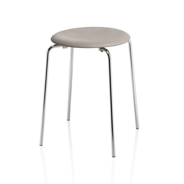 Dot skammel læder - Lava grey/Chrome - Fritz Hansen