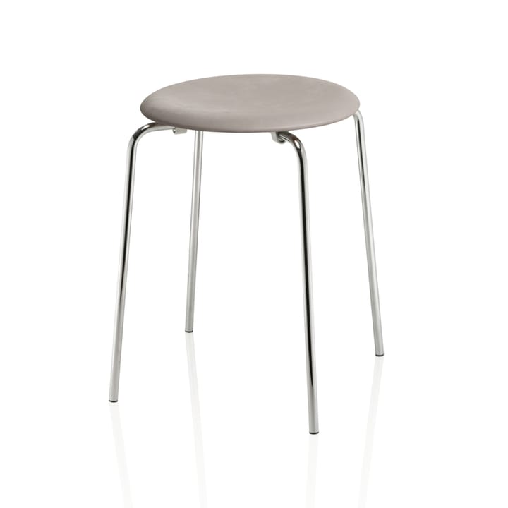 Dot skammel læder, Lava grey/Chrome Fritz Hansen