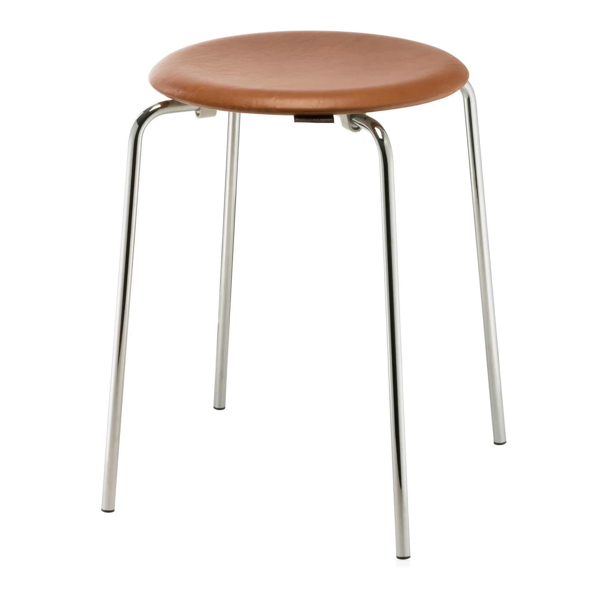 Dot skammel læder, Wild leather walnut Fritz Hansen