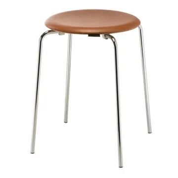 Dot skammel læder - Wild leather walnut - Fritz Hansen