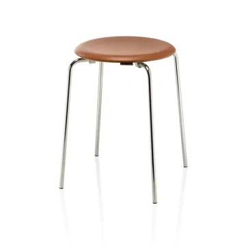Dot skammel læder - Wild leather walnut - Fritz Hansen