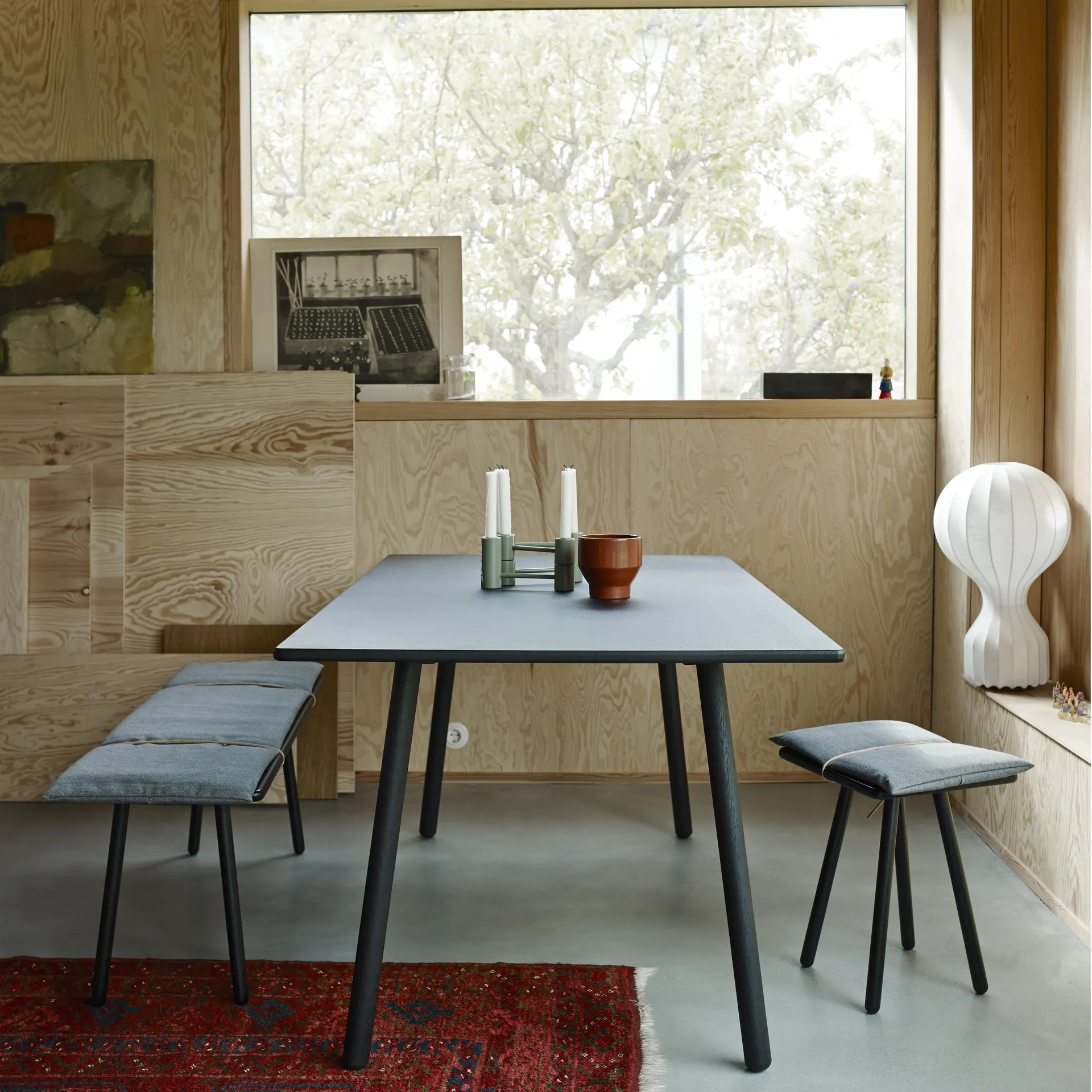 Georg barstol, sortlakeret eg Fritz Hansen