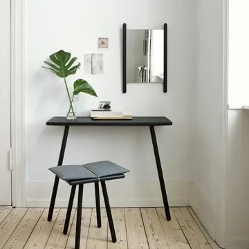 Georg skammel - Linen, eg ubehandlet, inkl. hynde i hør - Fritz Hansen