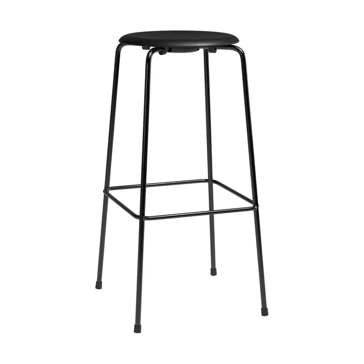 High Dot barstol - Essential sort læder-sort stål - Fritz Hansen