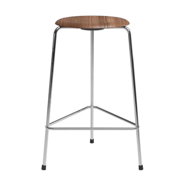 High Dot counter stool 3 ben - Valnød-krom - Fritz Hansen