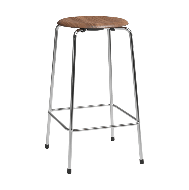 High Dot counter stool 4 ben - Valnød-krom - Fritz Hansen