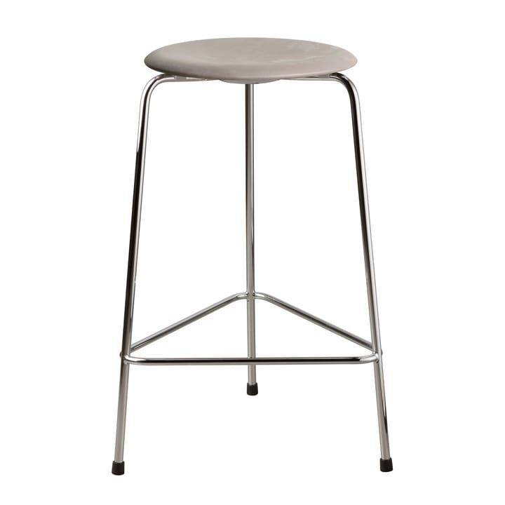 High Dot skammel læder, Lava grey/Chrome Fritz Hansen