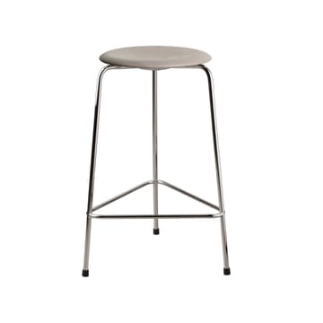 High Dot skammel læder - Lava grey/Chrome - Fritz Hansen