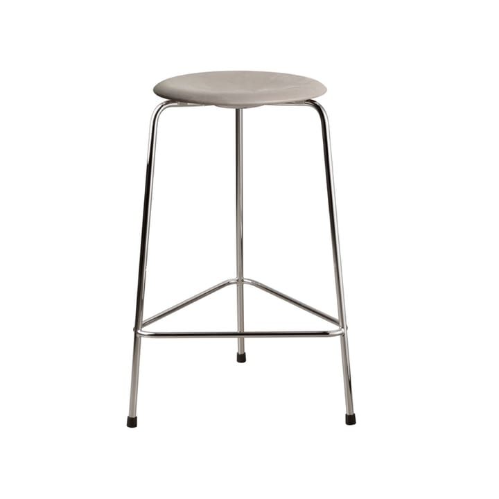 High Dot skammel læder, Lava grey/Chrome Fritz Hansen