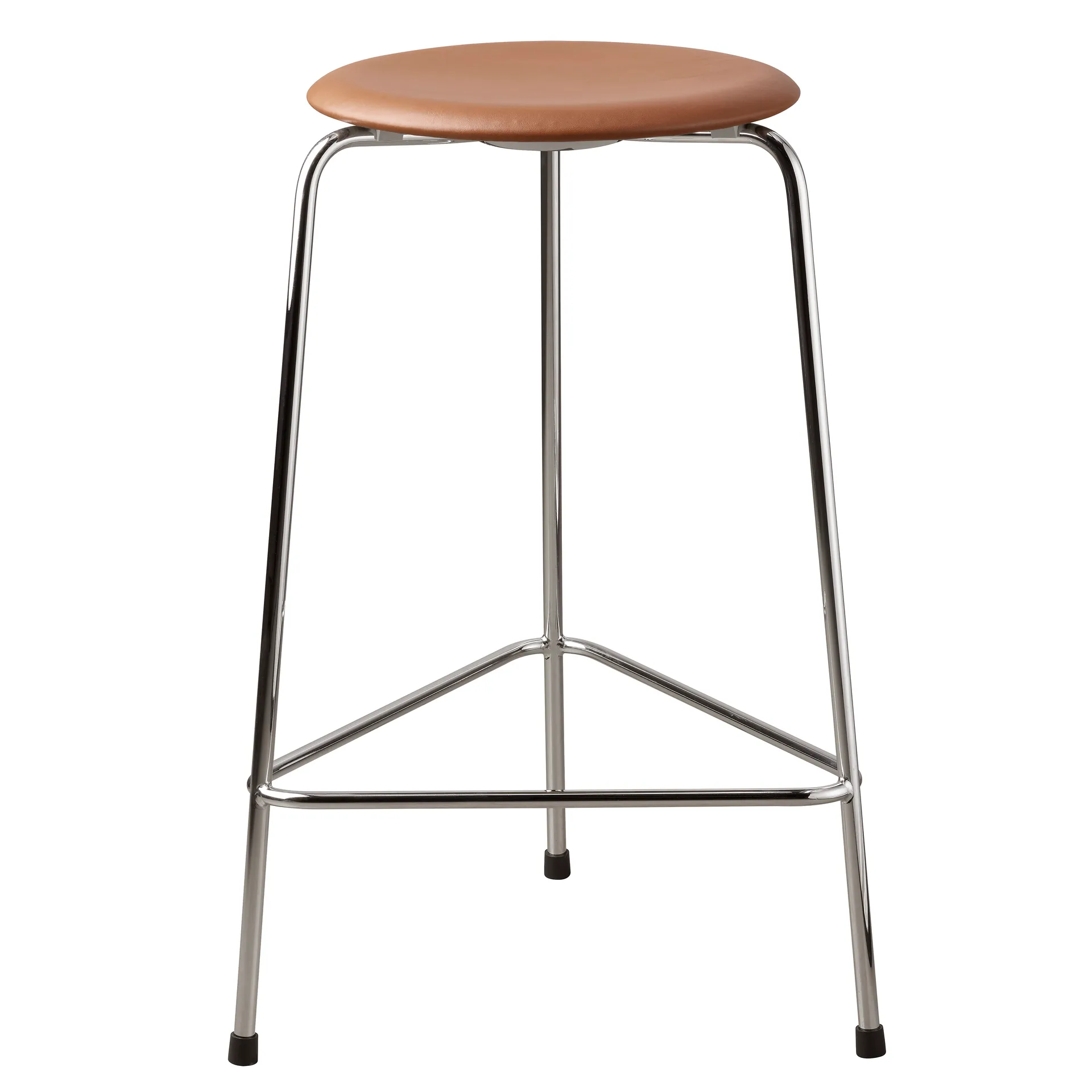 High Dot skammel læder, Walnut Fritz Hansen
