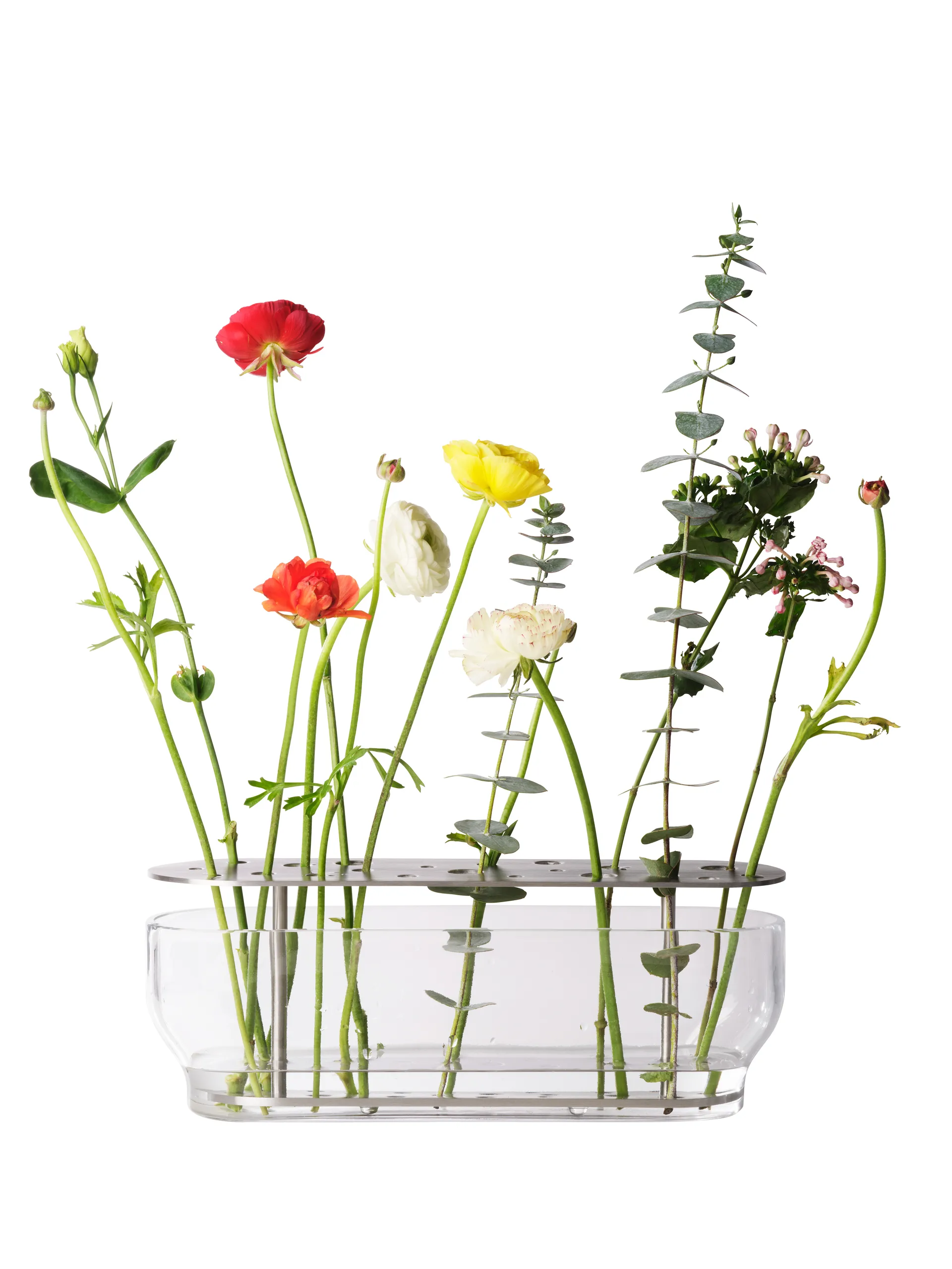 Ikebana vase rustfrit stål, Long Fritz Hansen