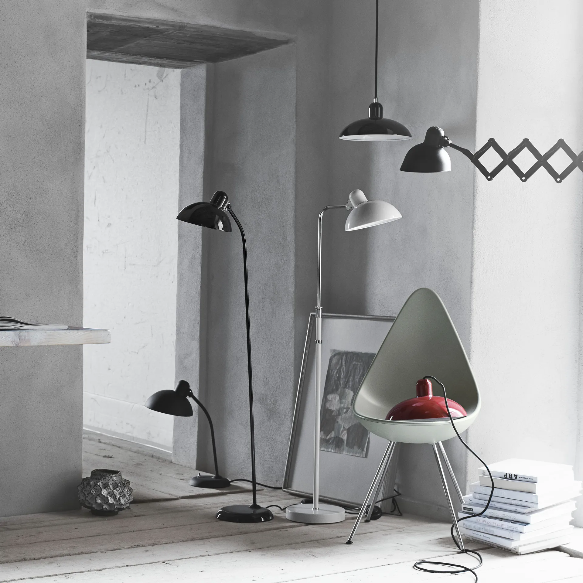 Kaiser Idell 6580-F Luxus gulvlampe, White Fritz Hansen