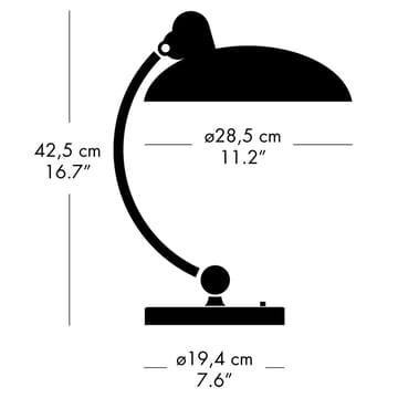 Kaiser Idell 6631-T Luxus bordlampe messing - Mat sort - Fritz Hansen