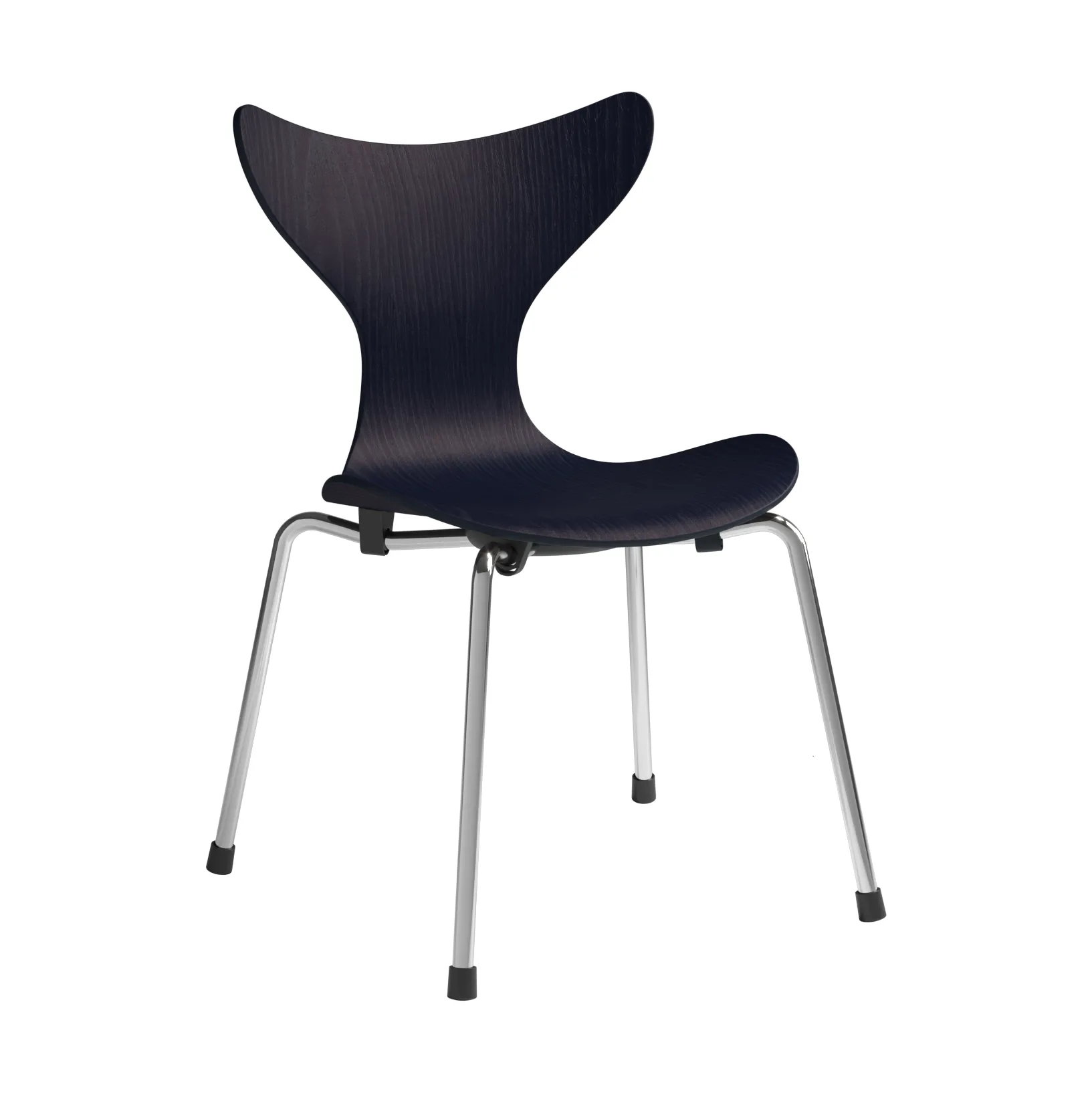 Liljan barnstol, Midnight blue malet ask-krom Fritz Hansen