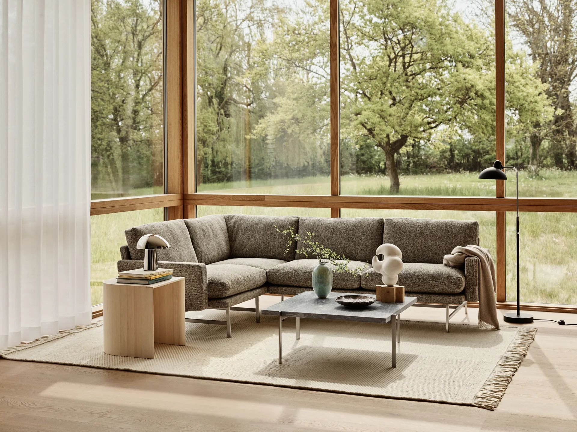 Night Owl bordlampe steel, Polished steel Fritz Hansen