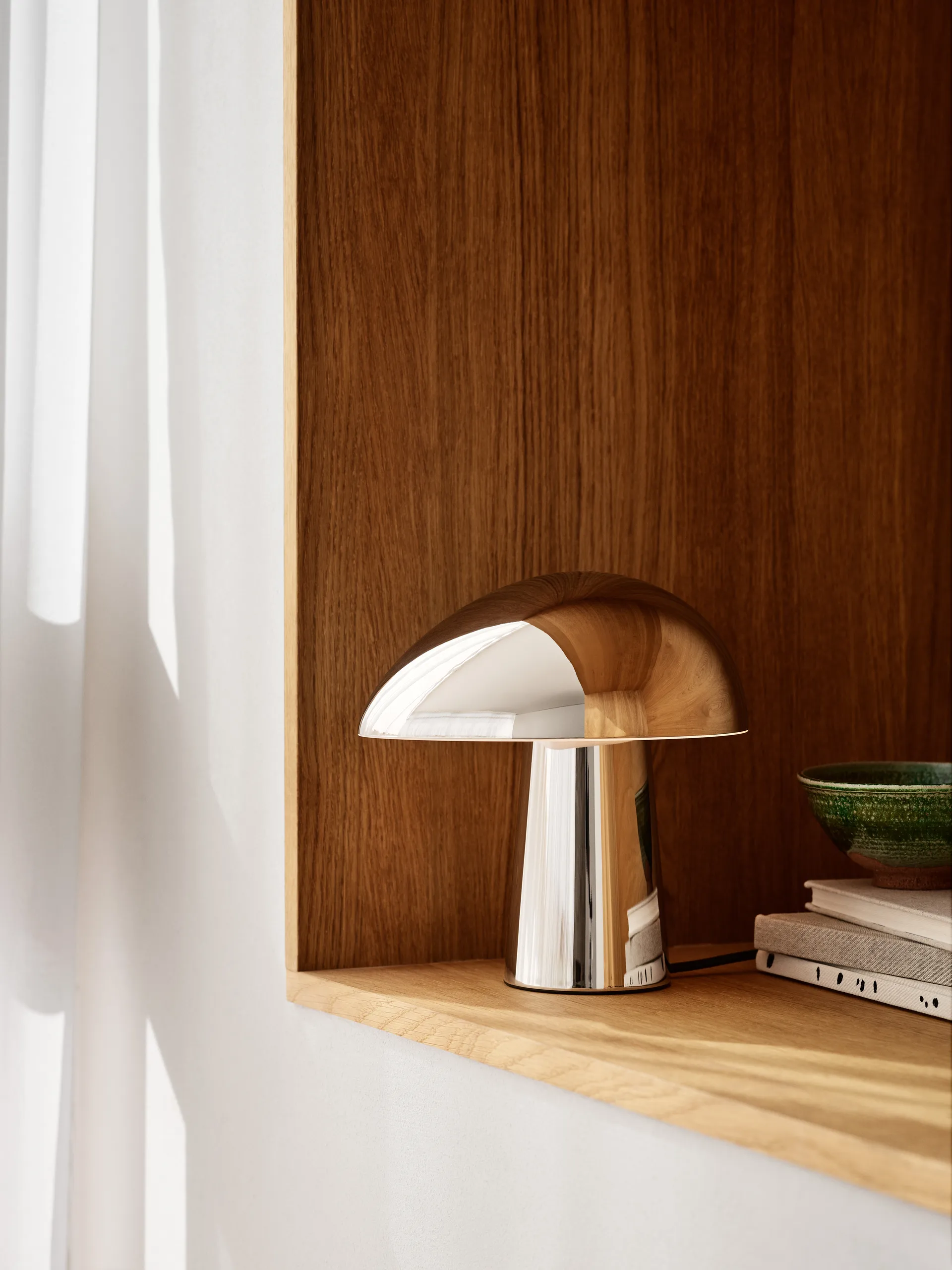 Night Owl bordlampe steel, Polished steel Fritz Hansen