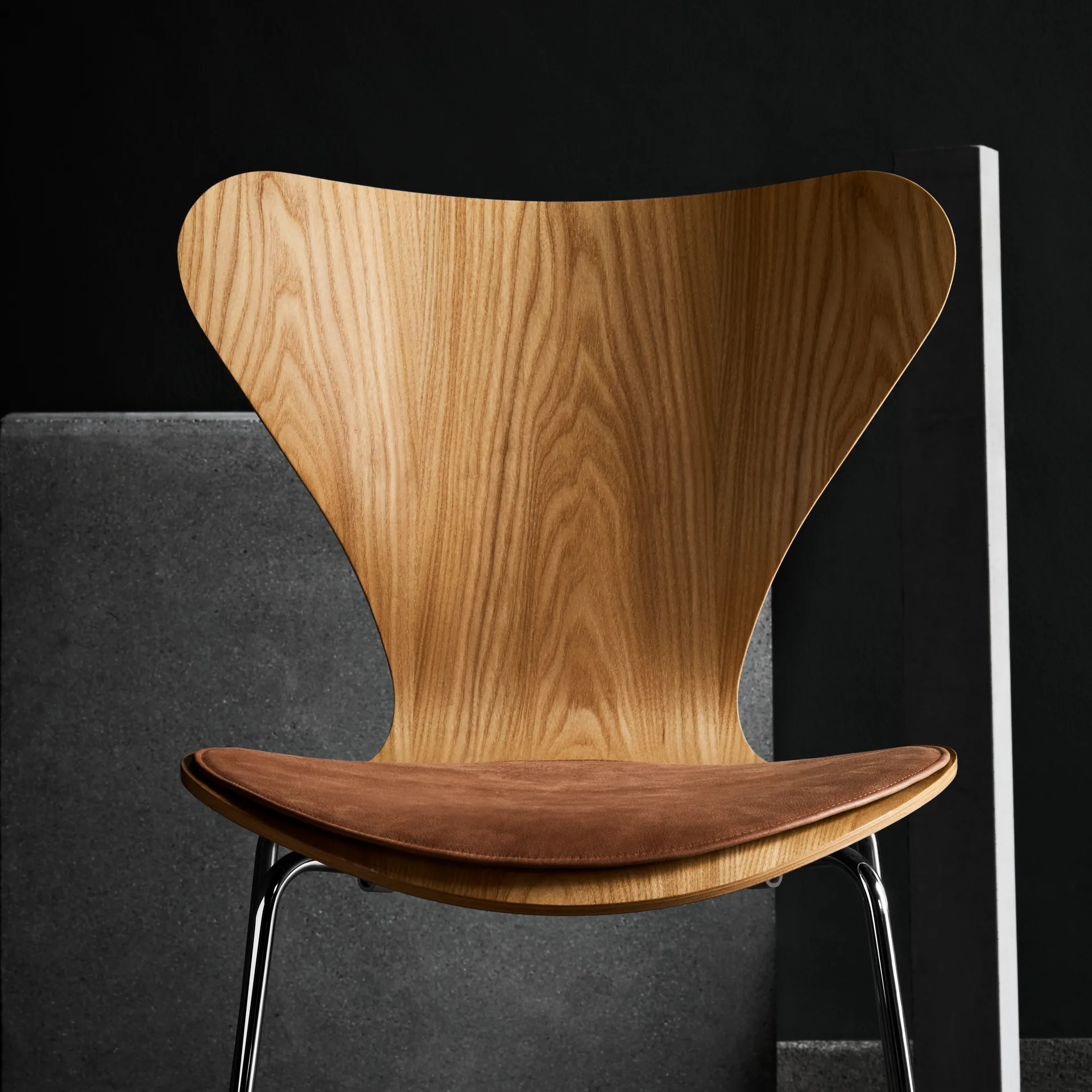 Series 7 stolsdyna läder, Brun Fritz Hansen