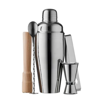 Funktion barset 5 dele - Rustfrit stål-bøg - Funktion