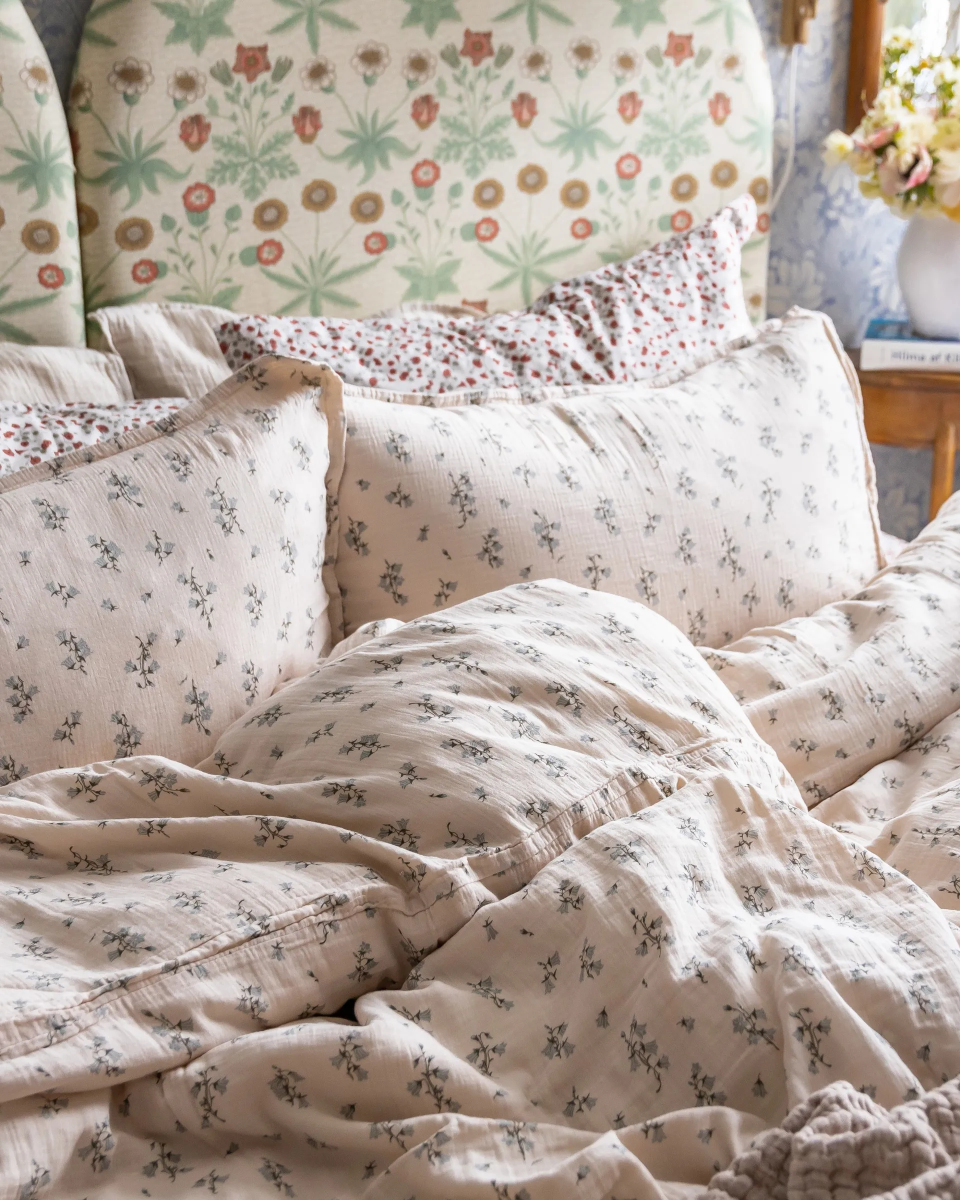 Bluebell Muslin hovedpudebetræk, 50x90 cm Garbo&Friends