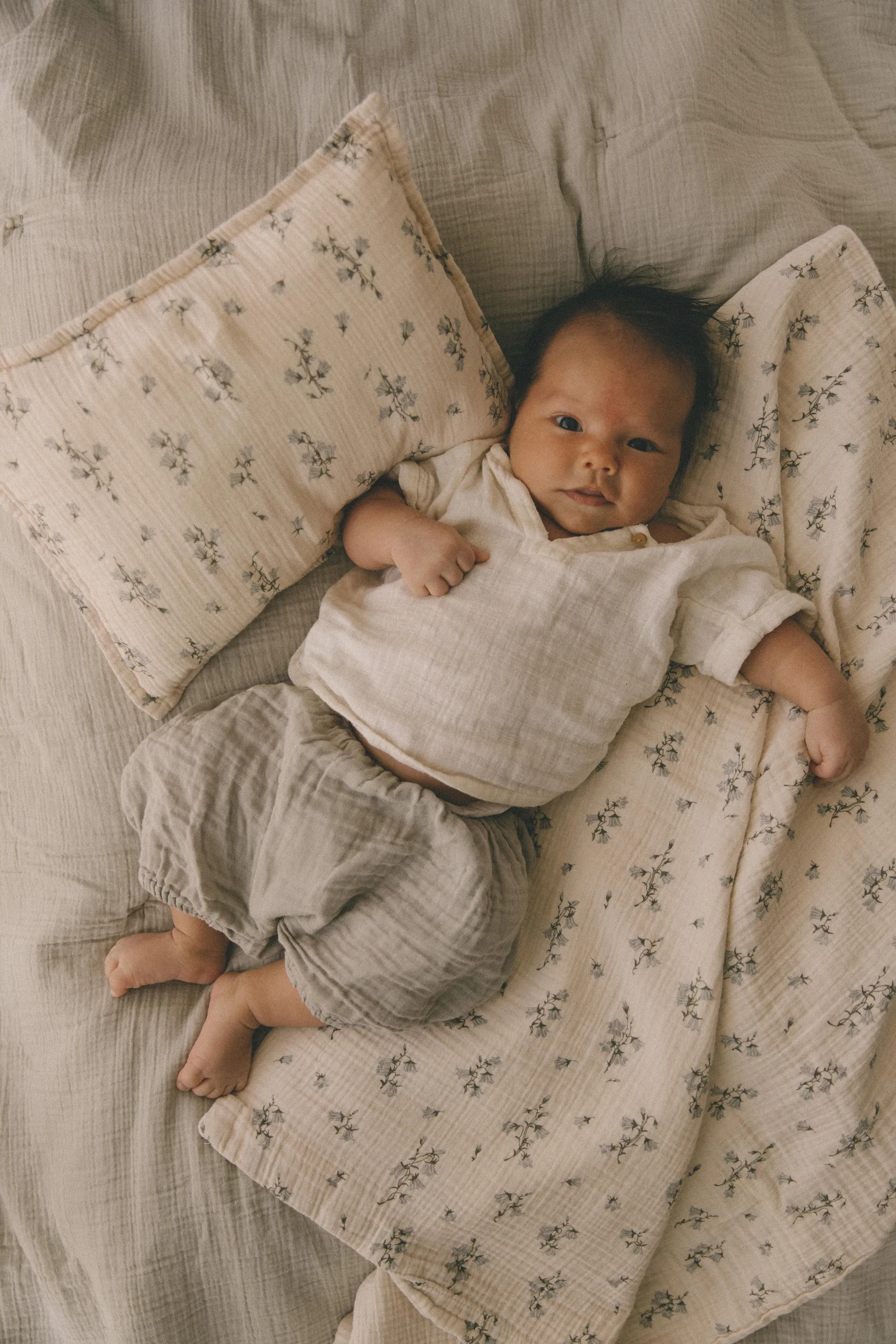 Bluebell Muslin sengesæt baby, 70x80 cm/28x35 cm Garbo&Friends