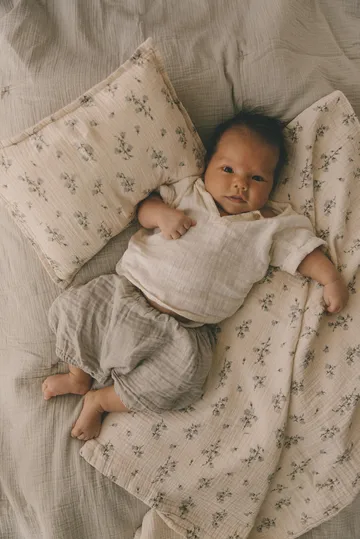 Bluebell Muslin sengesæt baby - 70x80 cm/28x35 cm - Garbo&Friends