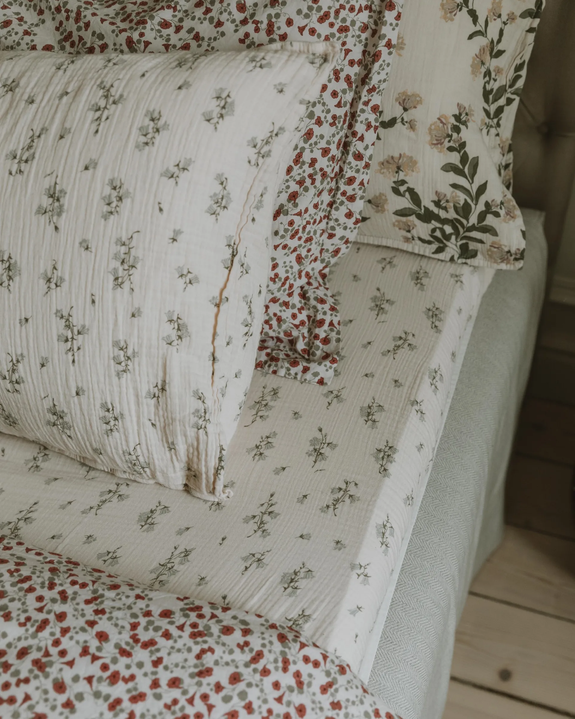 Bluebell Muslin stræklagen, 90x200x30 cm Garbo&Friends