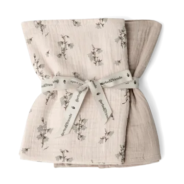 Bluebell Muslin tæppe lille 2 dele - 60x60 cm - Garbo&Friends