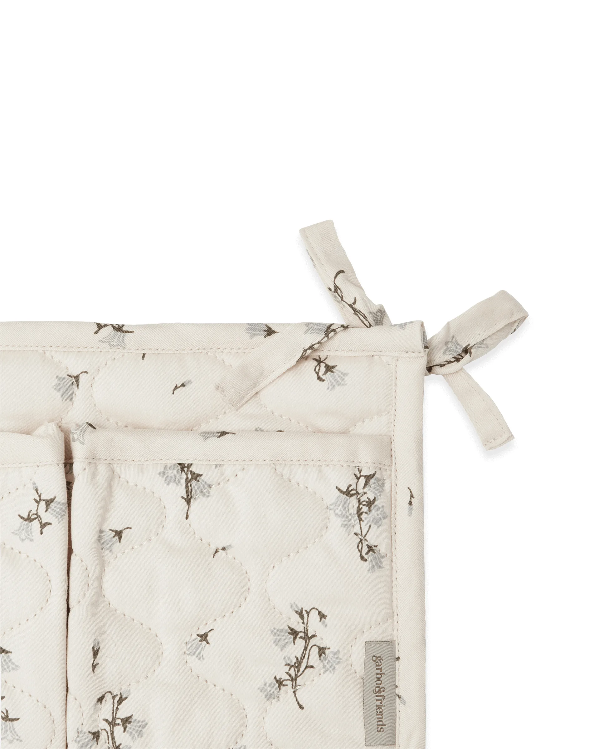 Bluebell satin quiltet senge-lomme, 18x43 cm Garbo&Friends