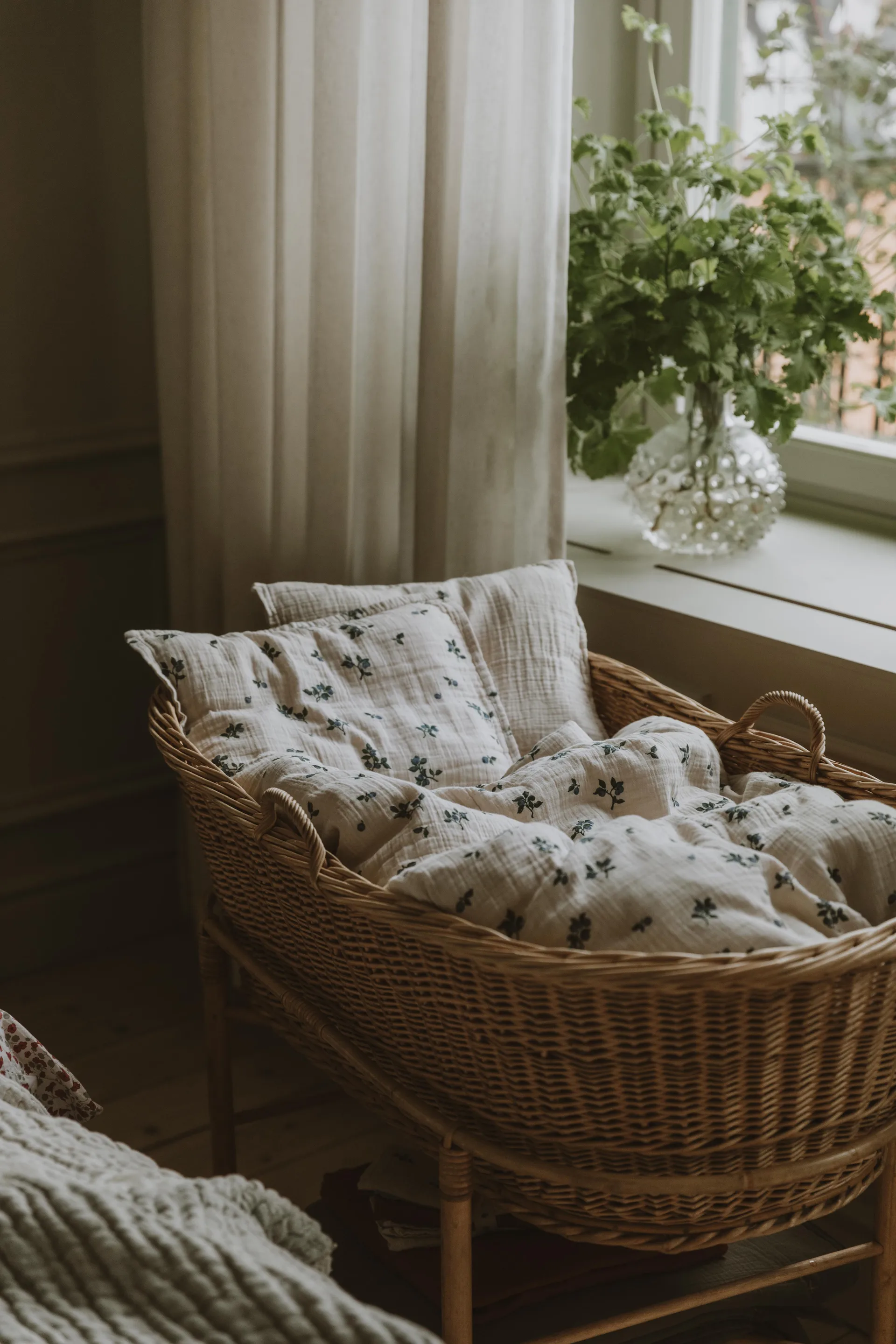 Blueberry Muslin sengesæt baby, 70x80 cm/28x35 cm Garbo&Friends