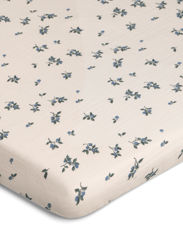 Blueberry Muslin stræklagen, 60x120x20 cm Garbo&Friends