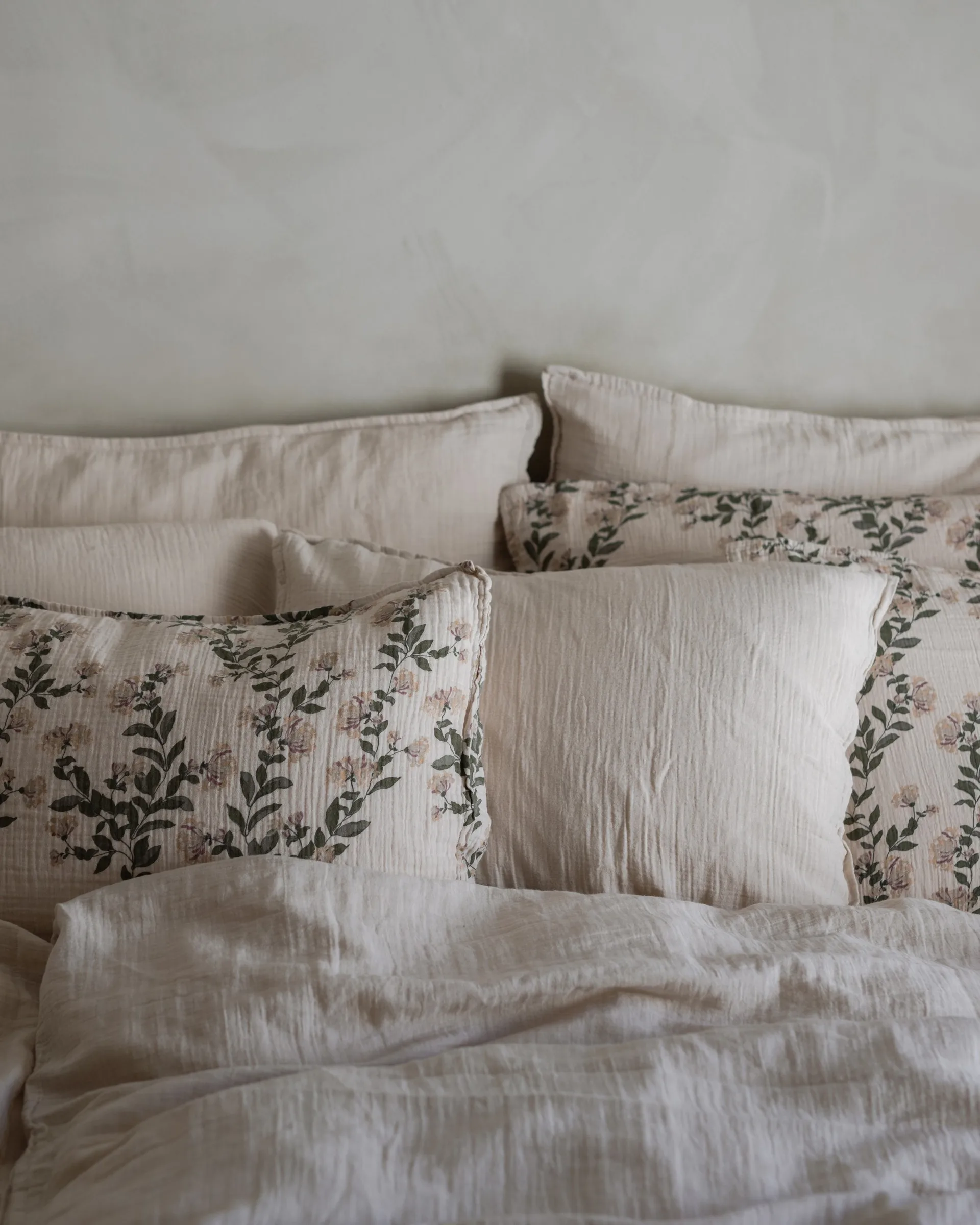 Eggshell Muslin hovedpudebetræk, 50x90 cm Garbo&Friends