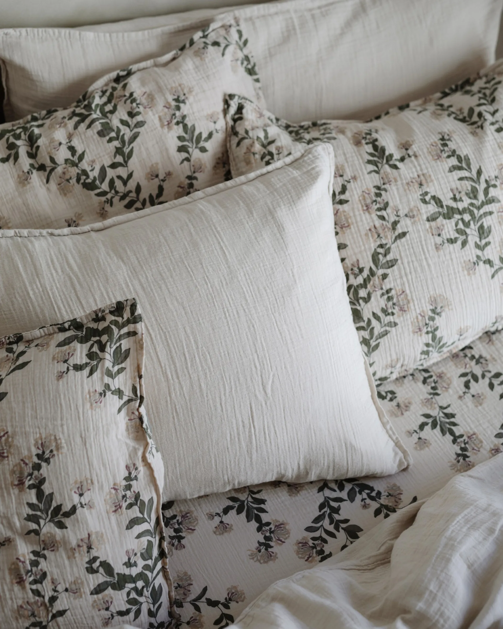 Eggshell Muslin hovedpudebetræk, 50x90 cm Garbo&Friends