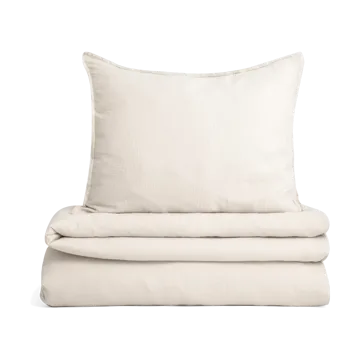 Eggshell Muslin sengesæt - 150x210 cm/50x60 cm - Garbo&Friends