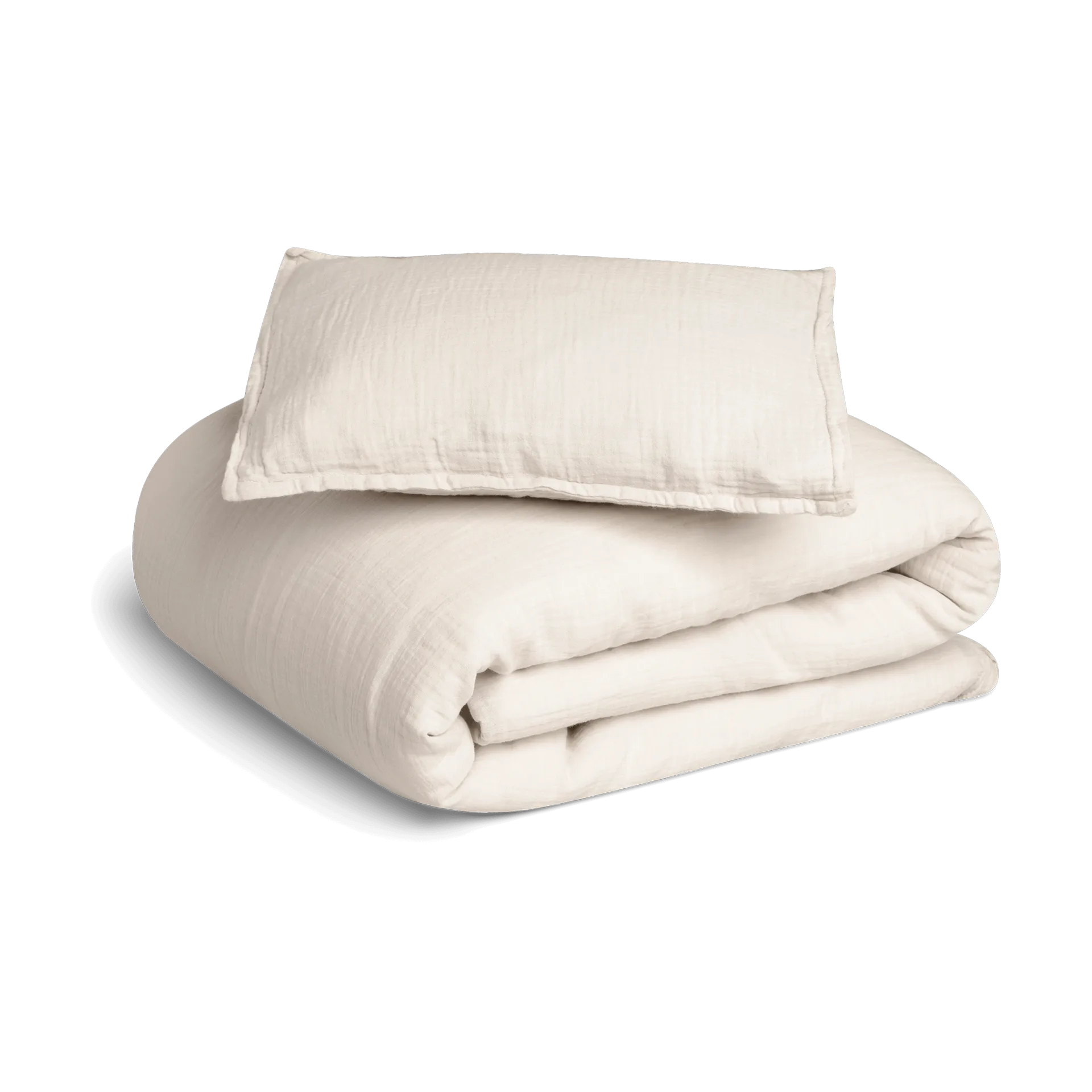 Eggshell Muslin sengesæt junior, 100x130 cm/35x55 cm Garbo&Friends